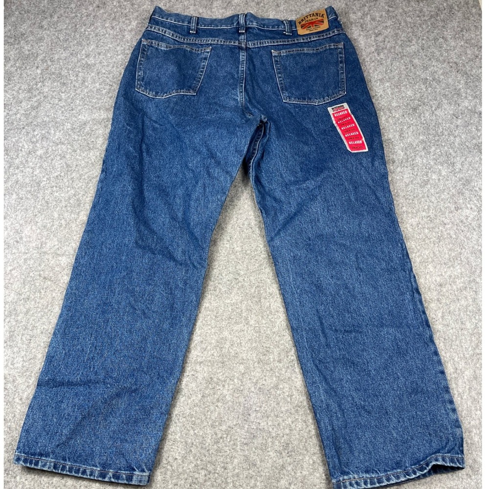 NEW Vintage Brittania Straight Leg Relaxed Jeans Mens 38x30 Blue Denim Cotton